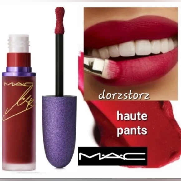 MAC x Lisa Powder Kiss Liquid Lipcolour ~Haute Pants~ Full Size New - Picture 1 of 3